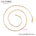 44406 xuping GZ moda jóias mercado simples 18 k banhado a ouro chian colar com fecho magnético